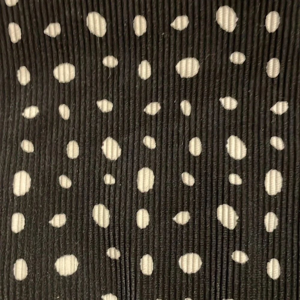 Aerie Black White Polka Dot Ribbed High Waisted Cheeky Bikini Swim Bottom S‎